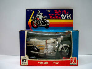  old Bandai Mini Mini motorcycle police YAMHA750