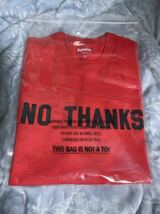 【新品未使用】 21AW 22 新作 新品 SUPREME シュプリーム NO THANKS S/S TOP Tシャツ カットソー 半袖 RED レッド 赤色 即決早い者勝ち_画像2