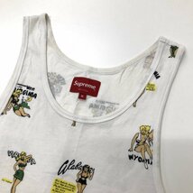 Supreme / 12ss Pinup Tank Top シュプリーム / コットン ピンナップ タンクトップ 総柄 ホワイト M_画像3