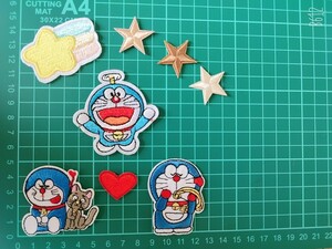 *刺繍アイロンワッペン*ドラえもん*8枚セット