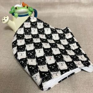 ハンドメイド 猫柄 マスク