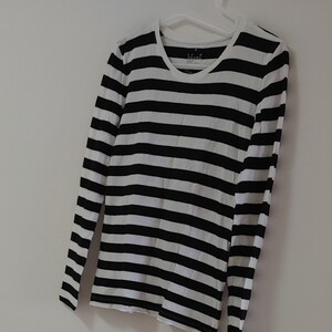 ボーダーカットソー トップス 長袖Tシャツ ボーダーTシャツ 無印良品