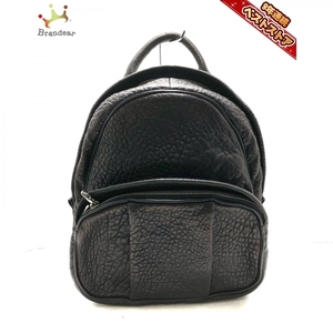 Alexander One ALEXANDER WANG rucksack Dumbo backpack leather black × dark brown color uneven processing bag fashion, ladies bag, rucksack, day pack