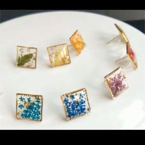 16ドライフラワー ピアス