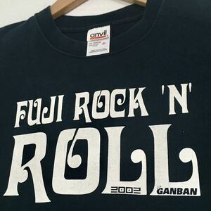 レア 荒吐 2002年 アラバキロックフェス TシャツFUJI ROCK 'n ROLL フジロック 岩盤 GANBAN anvil コレクターズ 朝霧JAM GAN-BAN