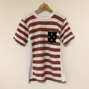 Champion(USA)リバースウィーブUSフラッグ総柄Tシャツ