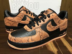 20年製 NIKE AIR FORCE 1 BY YOU “ Orange Snake “ ナイキ エアフォース AF1【CT3761-991】ヘビ 蛇 スネイク LEATHER レザー 黒×橙 US9