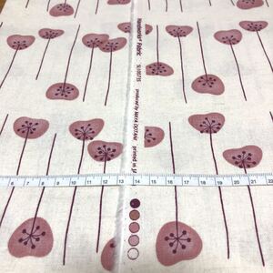 オックス生地 北欧ピンクフラワー Handworks Fabric 北欧調