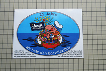 5097 【即決・定額・同梱包可能】 ★BOOT - 船 - ドイツ ◆ボート　25周年記念　☆ ヴィンテージ ステッカー ☆ ◆ _画像1