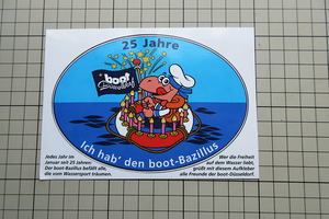 5097 【即決・定額・同梱包可能】 ★BOOT - 船 - ドイツ ◆ボート　25周年記念　☆ ヴィンテージ ステッカー ☆ ◆ 