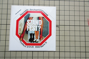 5190 【即決・定額・同梱包可能】 ★ STAND FEST - 専門職協会 - ドイツ ◆ ☆ ヴィンテージ ステッカー ☆ ◆ 