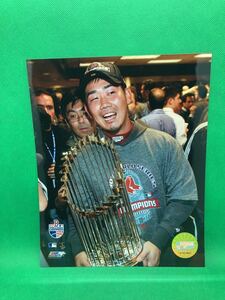 《最終値下》【MLB】５松坂大輔　トロフィー　大判写真 　８×１０（約２５．５×約２０センチ）　Daisuke MATSUZAKA photoレッドソックス