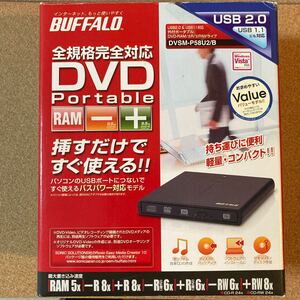 BUFFALO ポータブルDVDドライブ DVSM-PC58U2
