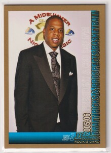 JAY-Z ROOKIE CARD 2005-06 Topps Bowman Gold BASKETBALL HIP HOP ARTIST Jay Z J *z.- rookie card Gold tops 