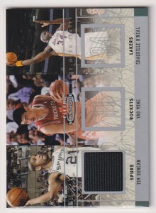 NBA TIM DUNCAN Game Worn Jersey YAO MING SHAQUILLE O'NEAL 2003-04 Fleer Mystique BASKETBALL SPURS /300 枚限定 ティム・ダンカン