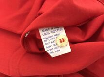 美品本物ロンシャンLONGCHAMPコットンロゴ刺繍半袖ポロシャツ旅行トラベルメンズ赤レッド48Lイタリア製_画像5