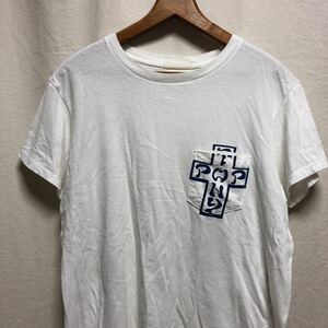 トニータイズサン　ポケットTシャツ　プリントTシャツ ホワイト　Tony Taizsun 半袖Tシャツ　白　ポケT 日本製