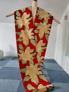  complete sale goods! hill -ply ... long kimono-like garment cloth si look ... red . large wheel 