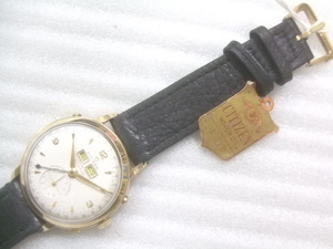 超レアモデル1950s/未使用シチズン国産初トリプルカレンダー手巻腕時計動品　R128