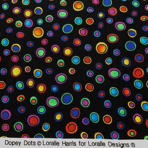 ロラライハリス Dopey Dots 黒生地