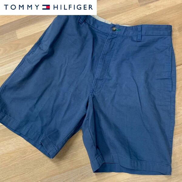 【TOMMY HILFIGER】(トミーヒルフィガー) ワイドハーフパンツ 古着