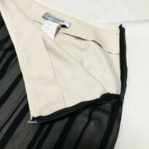 美品 イタリア製 MAXMARA SPORTMAX シルク スカート マックスマーラ36 ブラック 2107HN-3-3*/#15_画像5