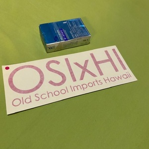 ☆OLD SCHOOL IMPORTS HAWAII 抜きステッカー　マゼンタ　オールドスクールインポーツハワイ HDM USDM OSIxHI　旧車