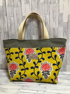 花柄 帆布 トートバッグ ハンドメイド