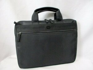 【N862】LINAGINO/リナジーノ◇ビジネスバッグ　ブリーフ　モバイル　BK　ウレタンクッション入　W36cm