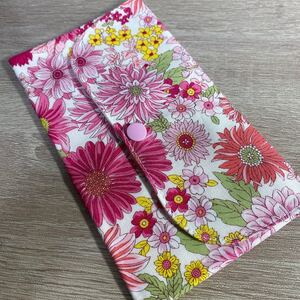 ハンドメイド 花柄 ポーチ 通帳ポーチ サニタリーポーチ レジ袋ポーチ