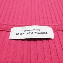 green label relaxing UNITED ARROWS リブカットソー 五分袖 ピンク 210702CK9A_画像10