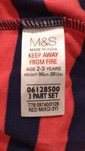 MARKS & SPENCER マークス＆スペンサー M&S 2～3歳 98cm 足つき長袖カバーオール_画像4