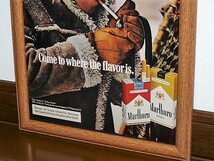 1972年 USA 70s vintage 洋書雑誌広告 額装品 Marlboro Tobacco マルボロ タバコ マルボロマン / 検索用 店舗 ガレージ 看板 装飾 (A4size)_画像3