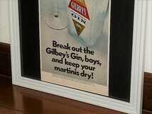 1973年 USA 70s vintage 洋書雑誌広告 額装品 Gilbey's Dry Gin ギルビーズ ドライ ジン / 検索用 店舗 看板 装飾 サイン ( A4size )_画像3