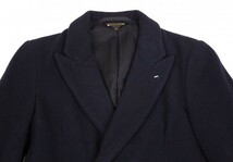 コムデギャルソンCOMME des GARCONS メルトンウール製品洗いホック留めコート 紺XS 【レディース】_画像3