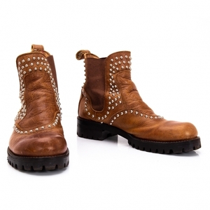  Limi feu LIMI feu circle studs leather side-gore boots tea XS(22.5 rank ) [ lady's ]