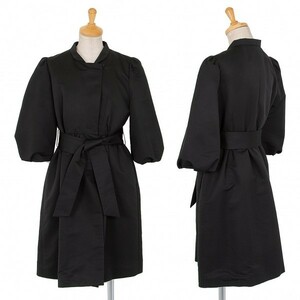  Vivienne Tam VIVIENNETAM poly- . minute sleeve belt coat black 0 [ lady's ]