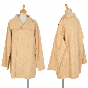  Jurgen Lehl JURGEN LEHL stitch patchwork jacket beige M [ lady's ]