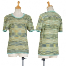 ミッソーニMISSONI デザイン編みニットTシャツ マルチ42 【レディース】_画像1