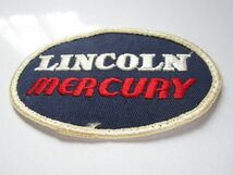 (中古)ビンテージ LINCOLN MERCURY リンカーン・マーキュリー ロゴ ワッペン/ 刺繍 ステッカー 自動車 整備 レーシング F1 ステッカー 85_画像4