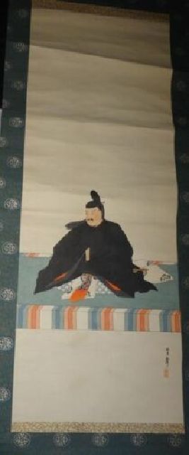 Raro santuario antiguo Tenjin Sugawara no Michizane pintura divina dios Tenjin fe Kagehide firma papel pintado a mano pergamino colgante Pintura sintoísta Pintura japonesa arte antiguo, Obra de arte, libro, pergamino colgante