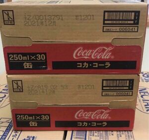 コカ・コーラ 250ml 2ケース（1箱30缶入）