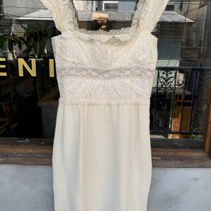 ★未使用★VALENTINO★ヴァレンティノ★レース★シルク★ドレス★ワンピース★オフホワイト★レディース★婦人★サイズ10★