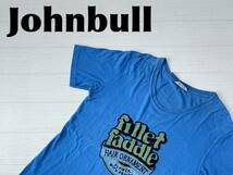 ☆送料無料☆ Johnbull ジョンブル 古着 半袖 Tシャツ メンズ M ブルー トップス 中古 即決_画像1