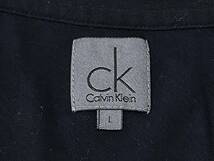 ☆送料無料☆ Calvin Klein カルバンクライン 古着 半袖 無地 Tシャツ メンズ Ｌ ブラック トップス 中古 即決_画像7