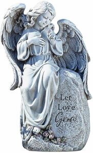  height approximately 30cm seat .. Angel angel garden sculpture ornament gift equipment ornament garden entrance Home interior celebration present ( imported goods 