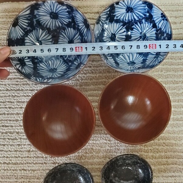 夫婦茶碗セット ご飯茶碗、おわん、小皿?小鉢?の6点セット