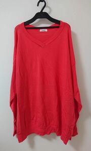 V neck sweater 5LTT coral pink [KIY-397]