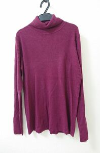 ta-toru neck rib knitted 4Llaz Berry [KIY-401]