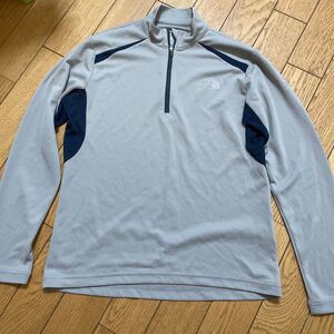 ノースフェイス THE NORT FACE アウトドア 長袖 トップス グレー S 150 子供 キャンプ Tシャツ インナー